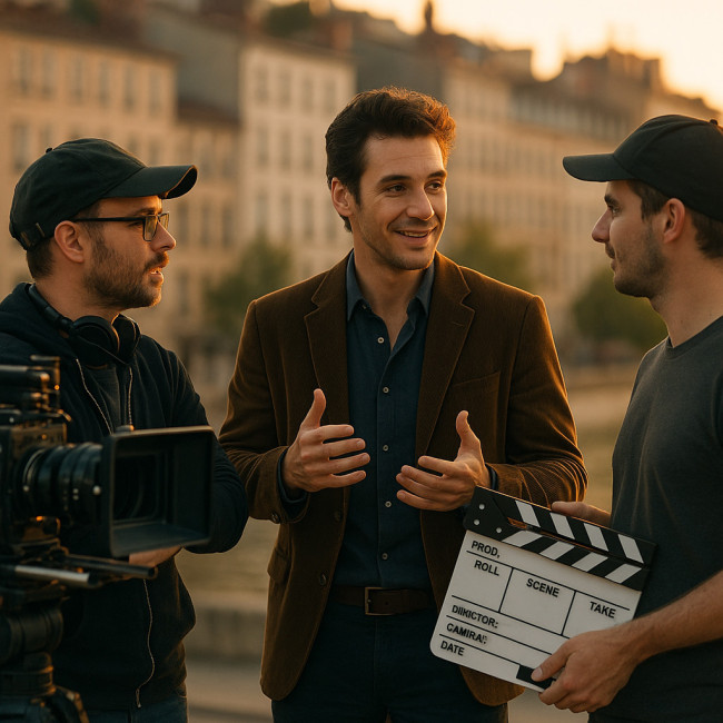acteur bilingue sur un plateau de tournage rhône-alpes