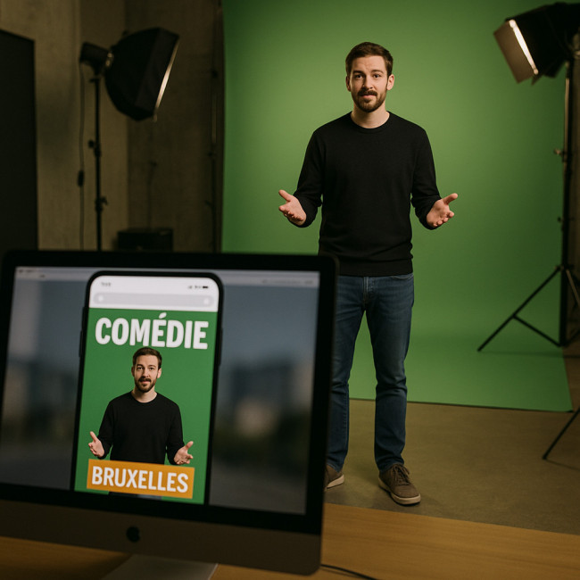 Acteur lyonnais et publicité vue à Bruxelles