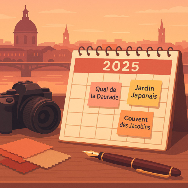 calendrier de shootings mode à Toulouse illustré