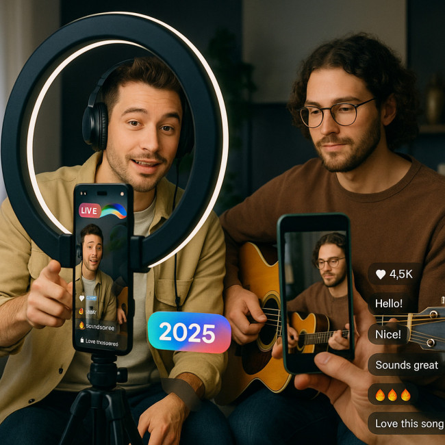 artiste en pleine performance sur TikTok Live 2025