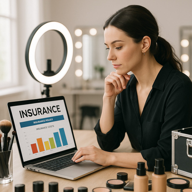 maquilleuse évaluant le coût de son assurance RC Pro