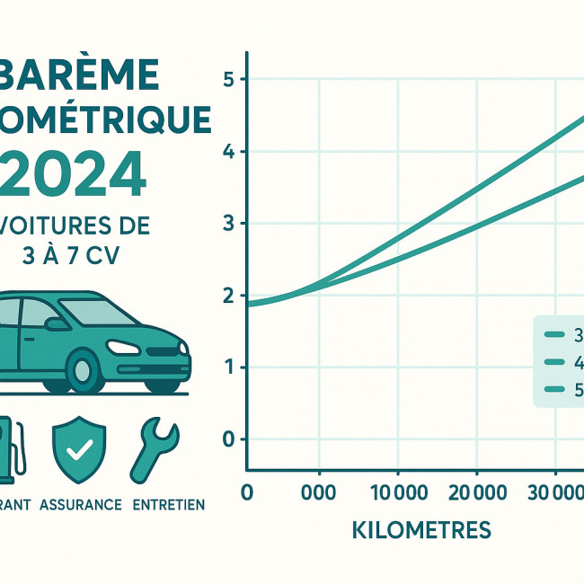 Infographie barème kilométrique 2024