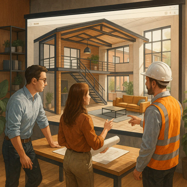 équipe d'architectes travaillant sur BIM collaboratif