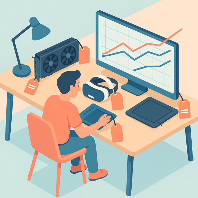 Étudiant évaluant son budget matériel pour un bootcamp 3D