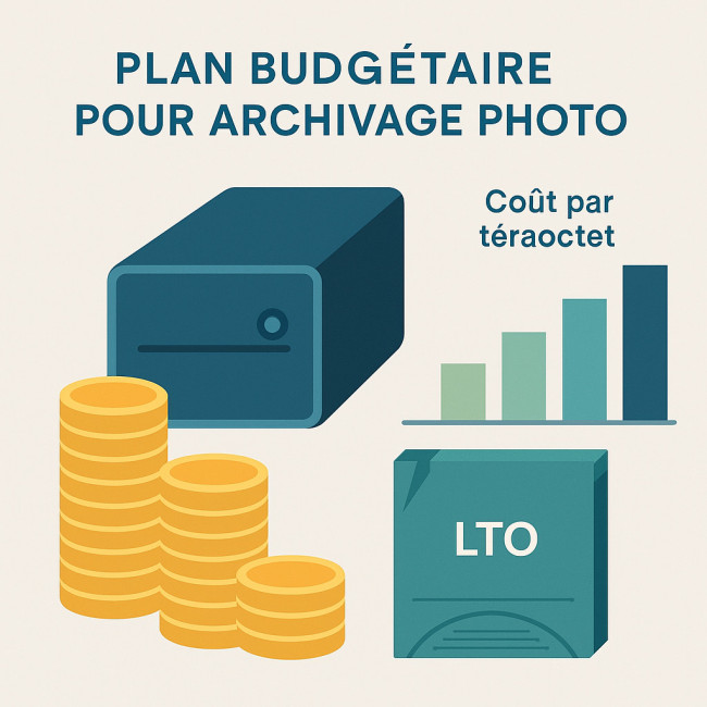 Graphique budget archivage photo