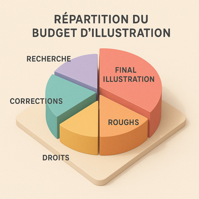 Diagramme du budget d'une illustration