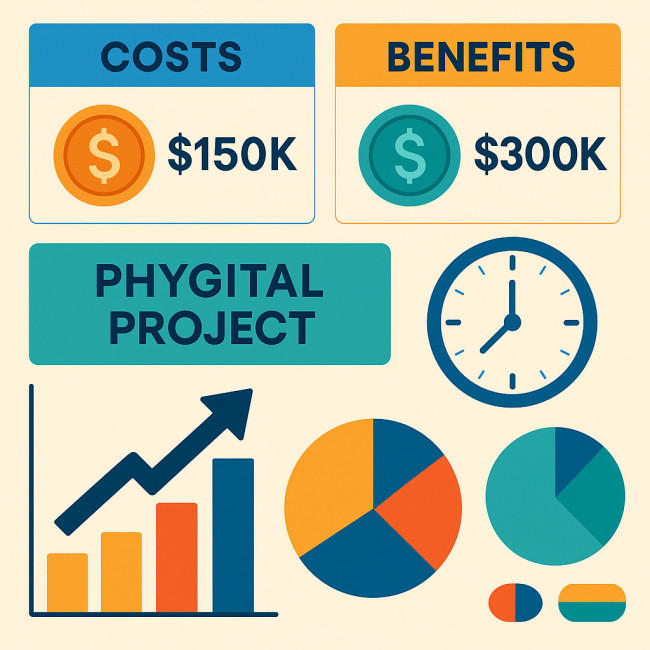 infographie du retour sur investissement phygital