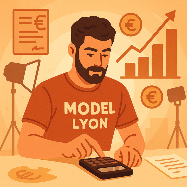 Modèle lyonnais calculant son cachet