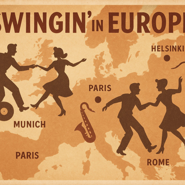 carte illustrée des festivals swing rock'n'roll européens 2025
