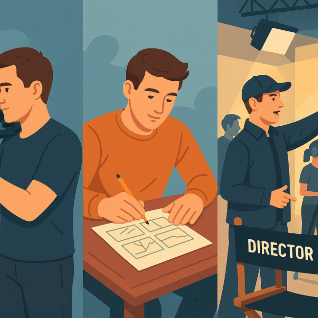 illustration progression de carrière vidéaste