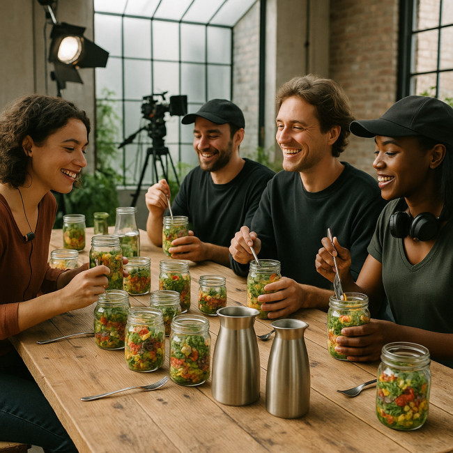 Catering zéro plastique sur un tournage à Paris