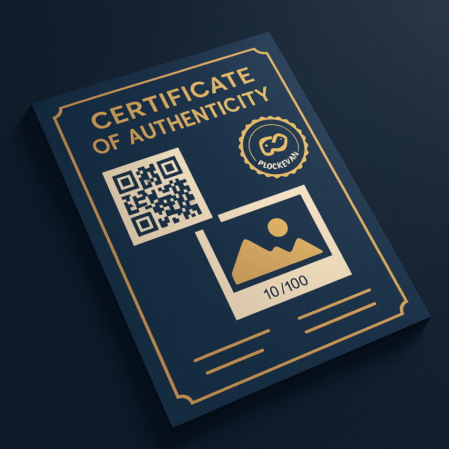 Illustration d'un certificat d'authenticité numérique