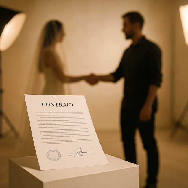 Contrat éthique signé entre modèle et photographe