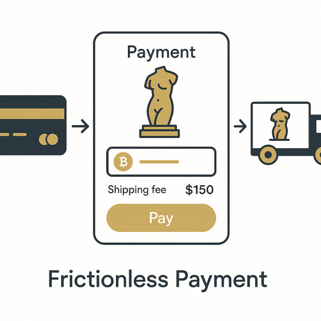 interface paiement simplifié pour sculpture