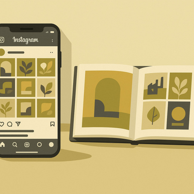Feed Instagram et book photo aux couleurs harmonisées