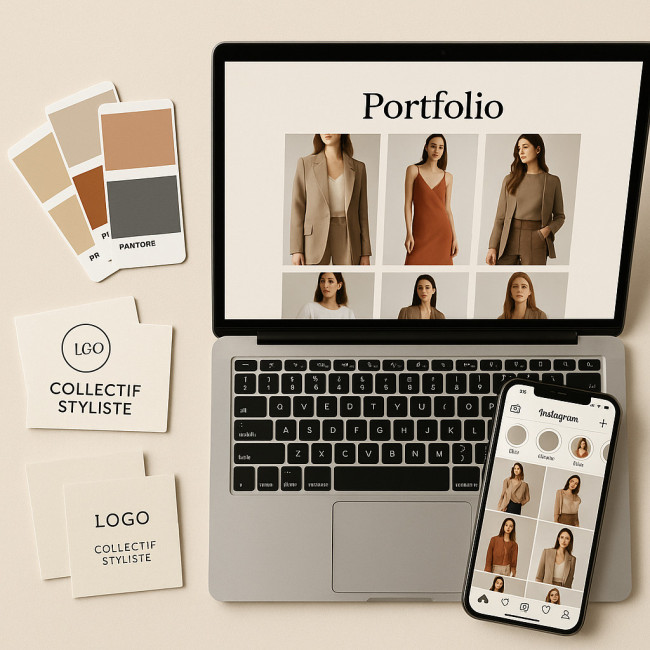 supports de communication d'un collectif de stylistes