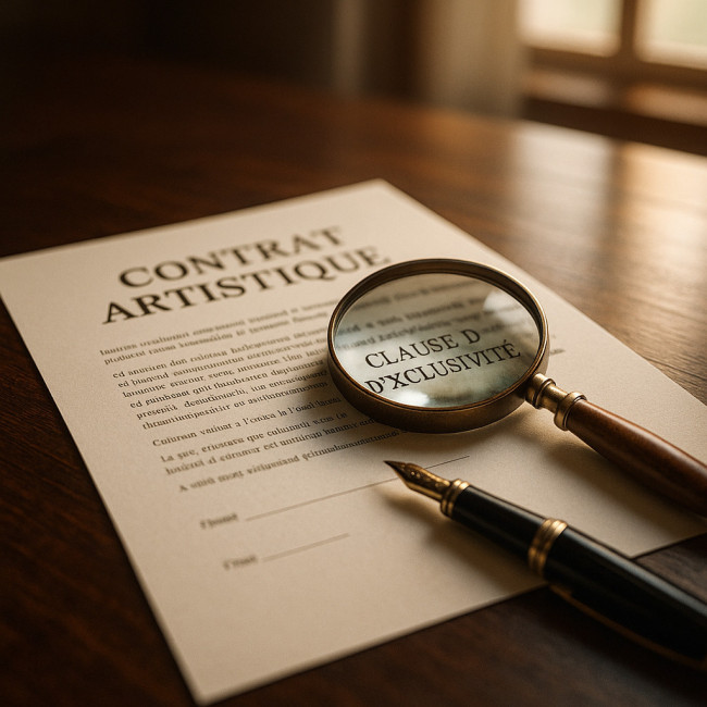 contrat artistique avec clause d'exclusivité