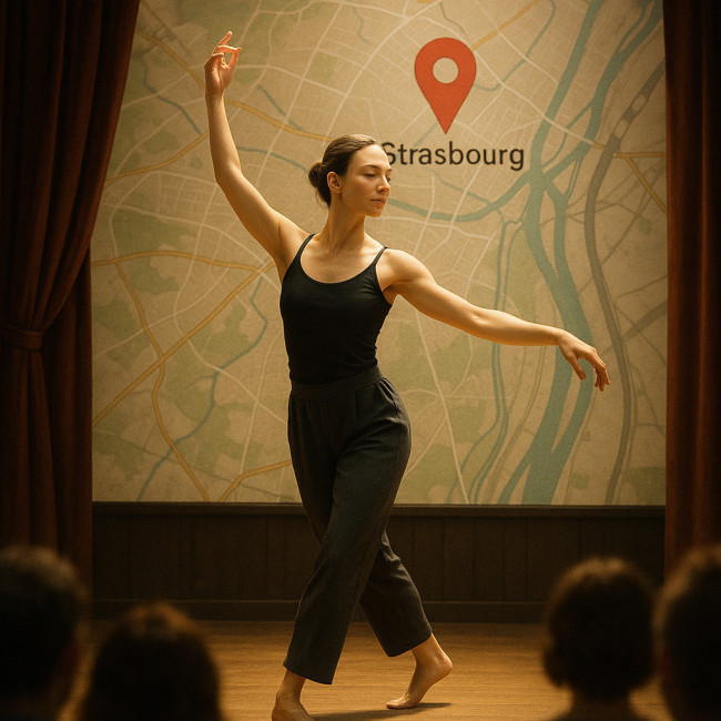 danseuse freelance illustrant la géolocalisation