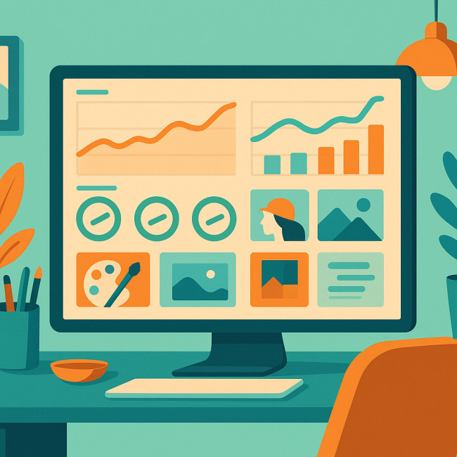 Tableau de bord SEO pour illustrateur