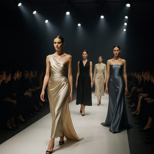 défilé haute couture éclairé par des LED éco-sobres