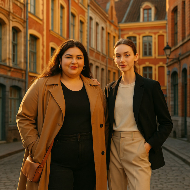 modèles de morphologies diverses posant dans le Vieux-Lille