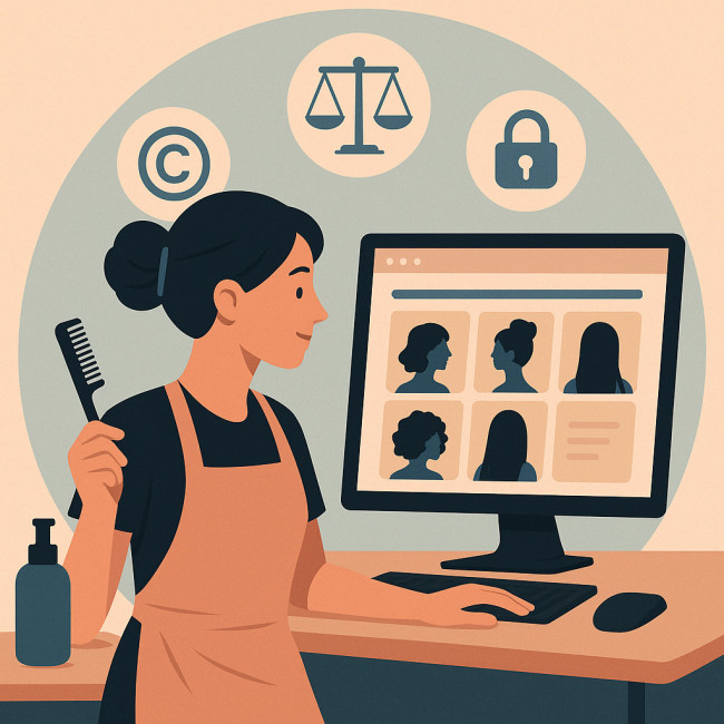 illustration droits d'auteur pour portfolio coiffeur