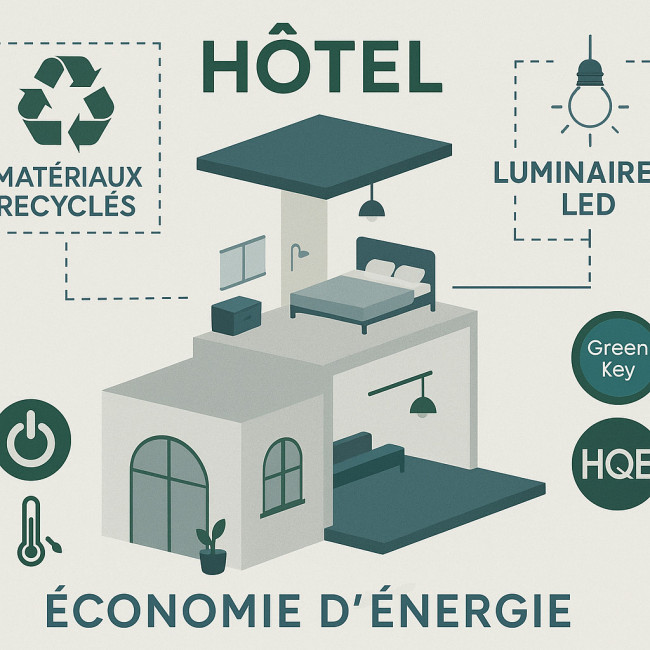 Infographie engagement durable hôtel