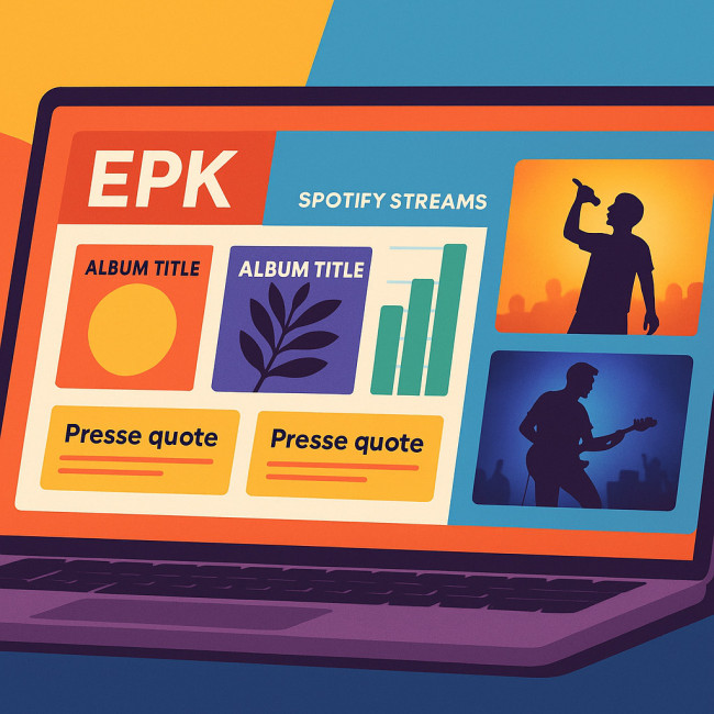 Infographie des éléments clés pour crédibiliser un EPK