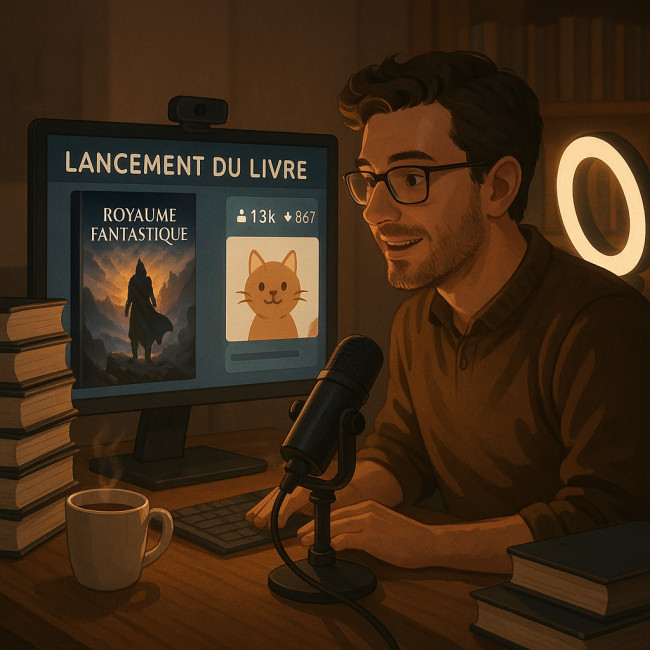Auteur organise un webinaire de lancement de roman