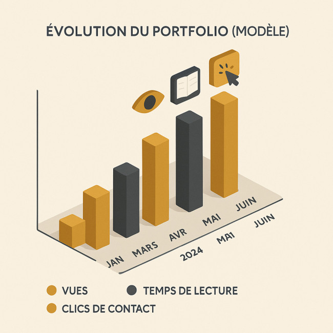 graphique vues durée clics book modèle