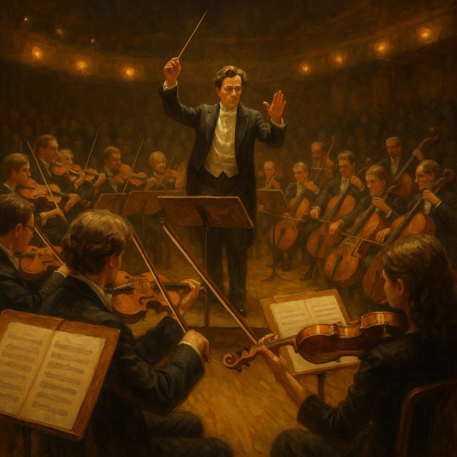 Vue immersive à l'intérieur d'un orchestre symphonique
