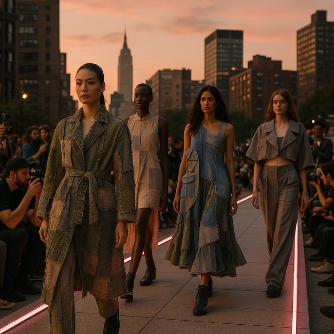 Illustration d'une fashion week alternative en 2025