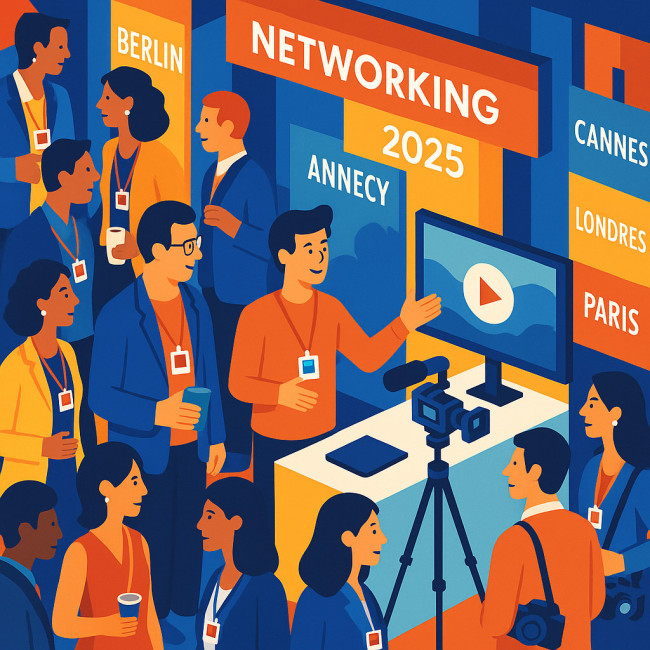 Illustration networking festival vidéo 2025