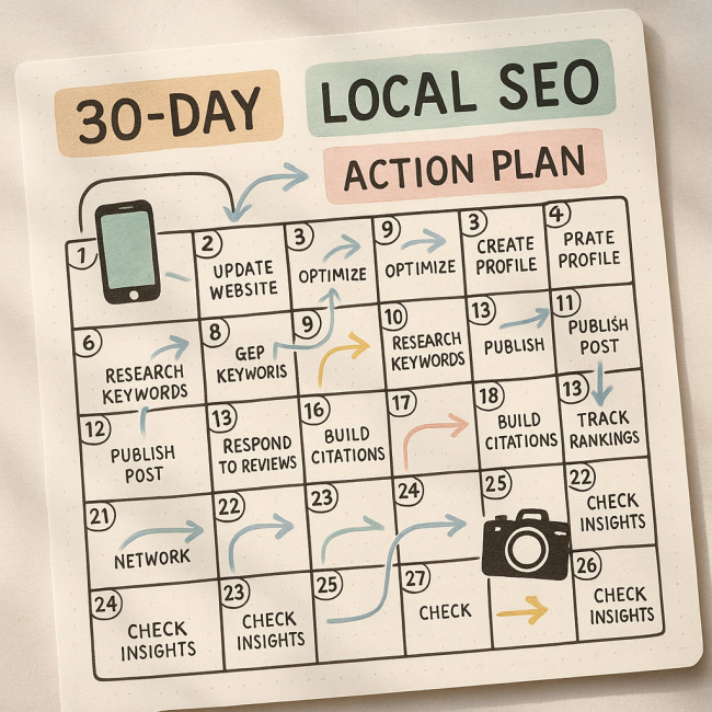 Calendrier de 30 jours pour optimiser son SEO local