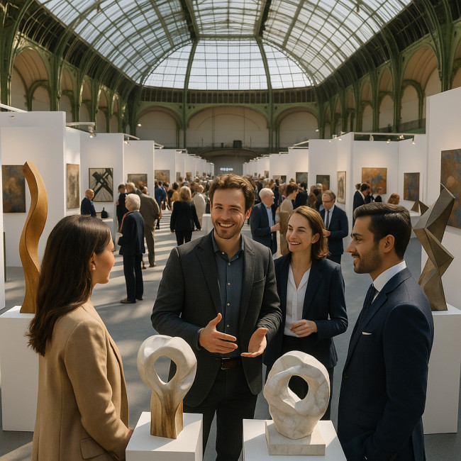 Ambiance d'une foire d'art contemporaine