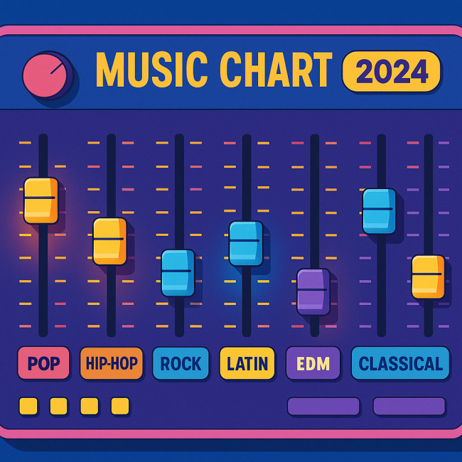 Illustration des genres musicaux les plus recherchés en 2024