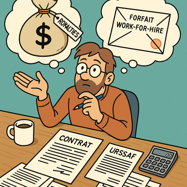 illustration revenus BD royalties vs forfait