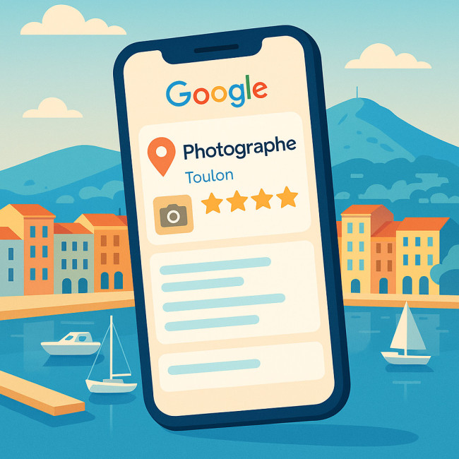 illustration fiche google business photographe toulon