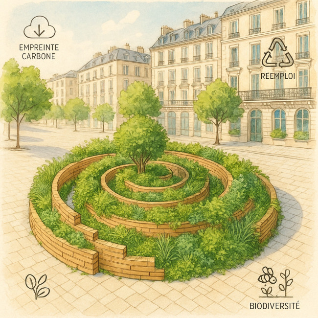 Installation de land art durable au cœur de la ville