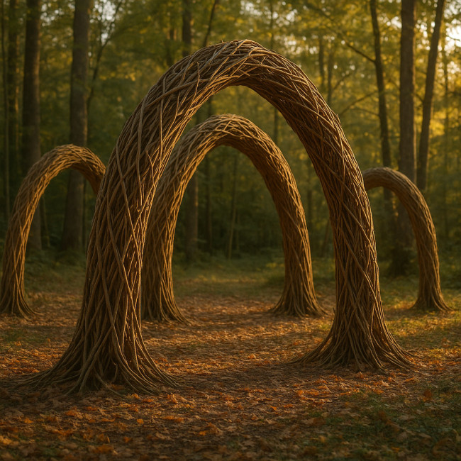 Installation Racines aériennes en saule tressé