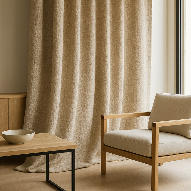 Rideau acoustique durable dans un intérieur moderne
