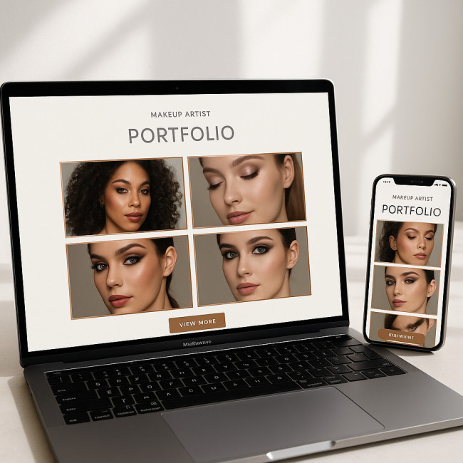 Portfolio maquilleur avec palette intégrée