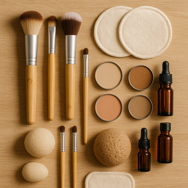 kit maquilleur éco-responsable à plat