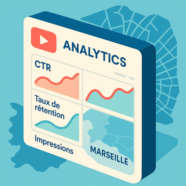 Tableau de bord CTR et rétention pour un showreel marseillais