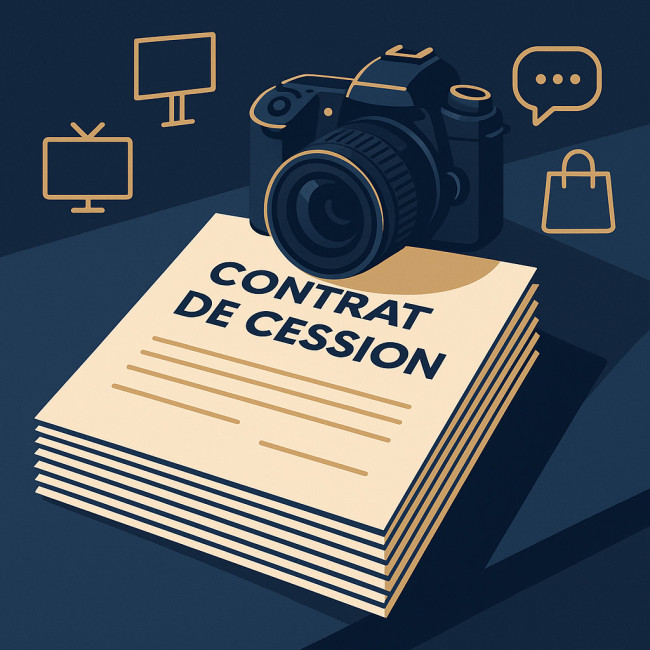 Illustration d'un contrat de licence photo étendue