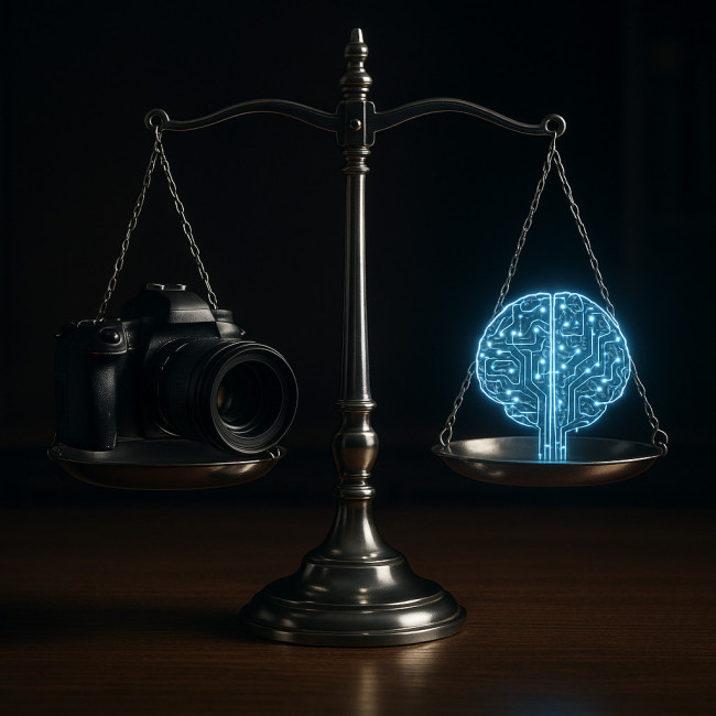 Balance de justice entre appareil photo et cerveau d'IA