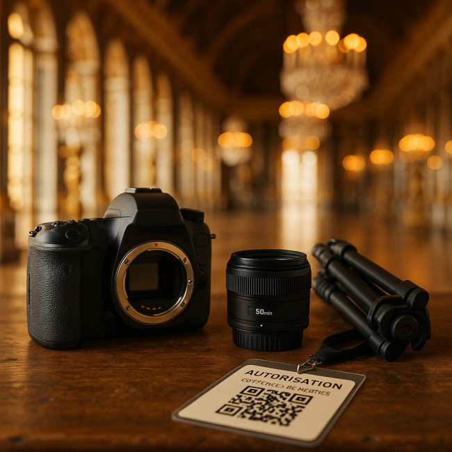Matériel photo autorisé pour Versailles en 2025