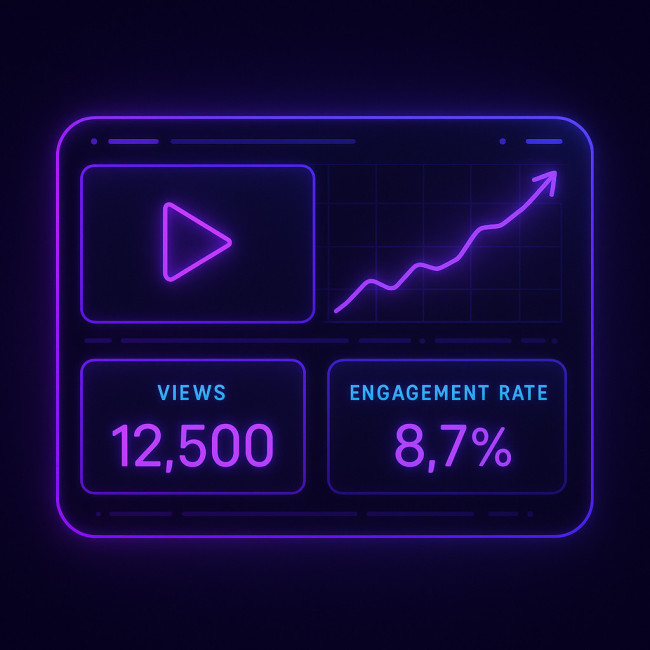dashboard métriques vues vidéo