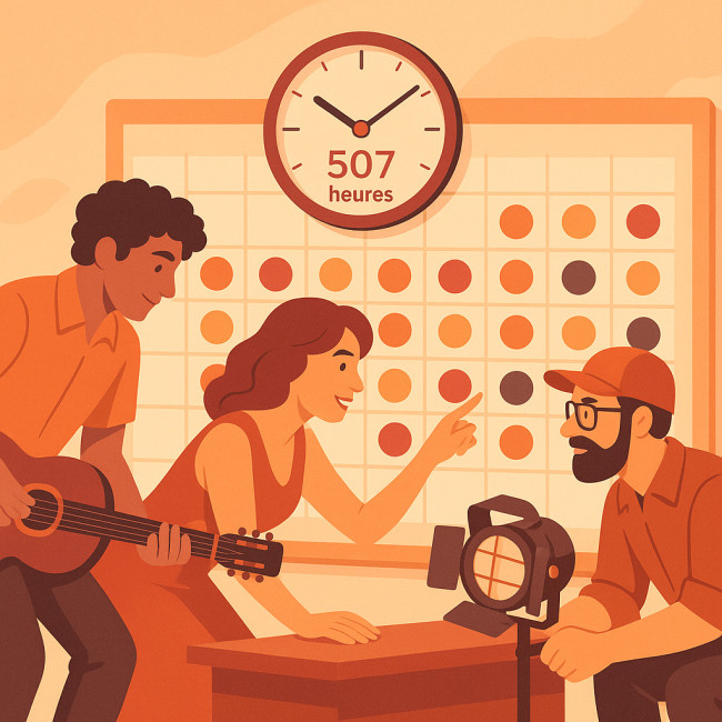 Illustration micro-intermittence artistes