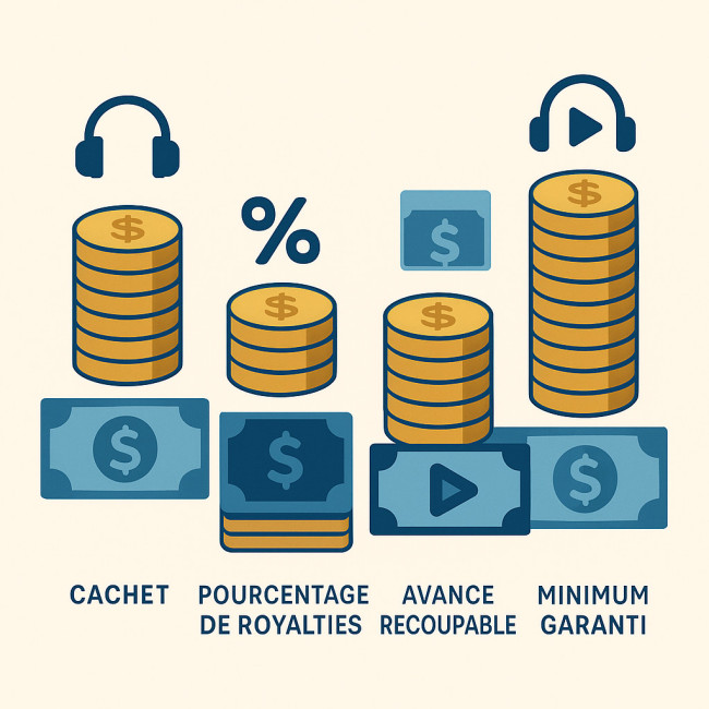 Infographie des modèles de rémunération musicale